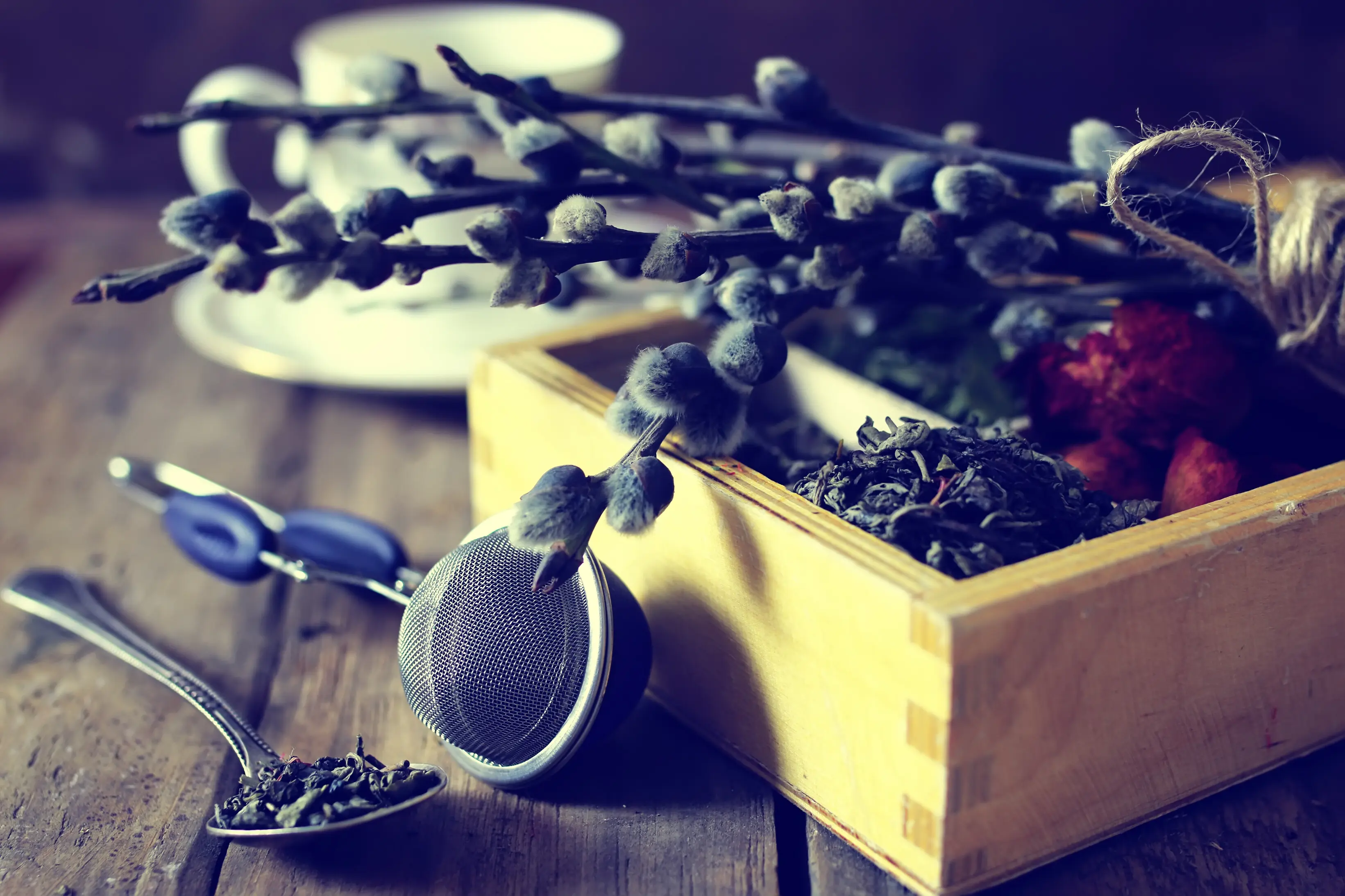 Tee, hölzerne Rose, grün